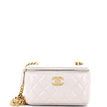 Chanel Pillow Crush Vanity Case with Chain Quilted Lambskin
