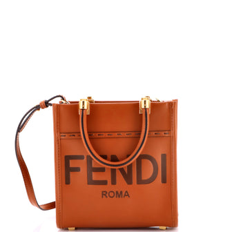 Fendi Sunshine Shopper Tote Leather Mini