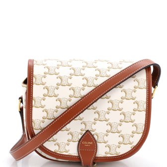 Celine Folco Bag Triomphe Coated Canvas Medium