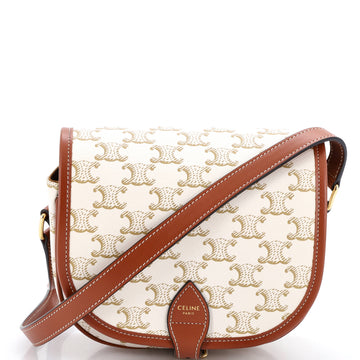 Celine Folco Bag Triomphe Coated Canvas Medium