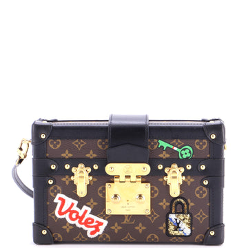 Louis Vuitton Petite Malle Handbag Limited Edition Patches Monogram Canvas