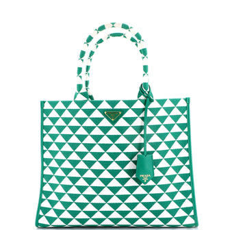 Prada Symbole Shopper Tote Jacquard Large