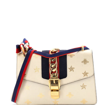 Gucci Sylvie Shoulder Bag Printed Leather Small