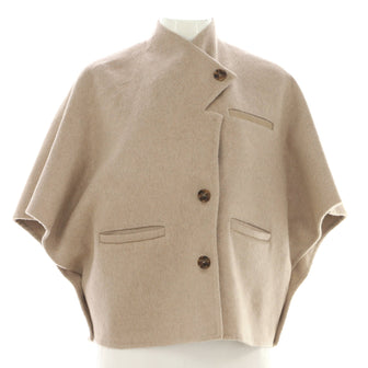 Max Mara Women's Button Up Cropped Cape Cashmere