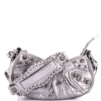 Balenciaga Le Cagole Giant Studs Shoulder Bag Leather XS