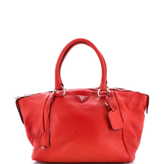 Prada Double Handle Satchel Vitello Daino Large