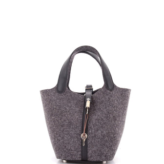Hermes Picotin Lock Bag Felt with Leather PM