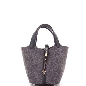 Hermes Picotin Lock Bag Felt with Leather PM