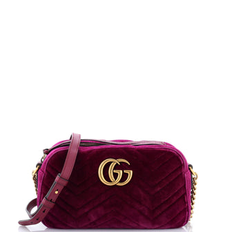 Gucci GG Marmont Shoulder Bag Matelasse Velvet Small