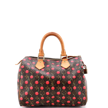 Louis Vuitton Speedy Handbag Limited Edition Monogram Cerises 25
