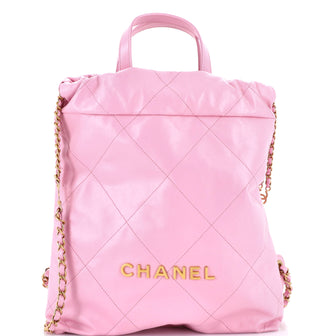 Chanel 22 Chain Backpack Quilted Calfskin Medium