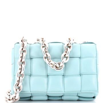 Bottega Veneta Cassette Chain Crossbody Bag Padded Maxi Intrecciato Leather