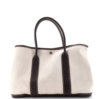 Hermes Garden Party Tote Toile and Leather 36