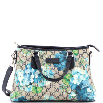 Gucci Convertible Zip Tote Blooms Print GG Coated Canvas Medium