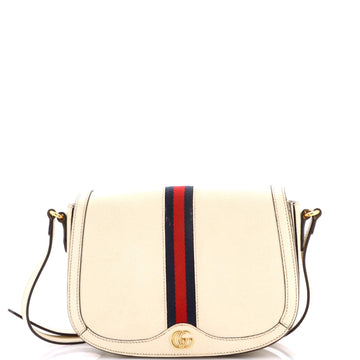 Gucci Ophidia Saddle Flap Shoulder Bag Leather Small