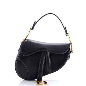 Christian Dior Saddle Handbag Leather Mini