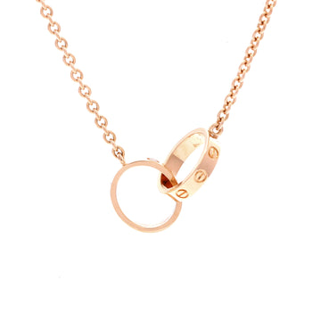 Cartier Love Interlocking Necklace 18K Rose Gold