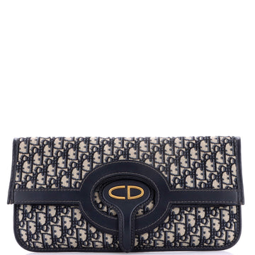 Christian Dior Fold Over Clutch Oblique Canvas