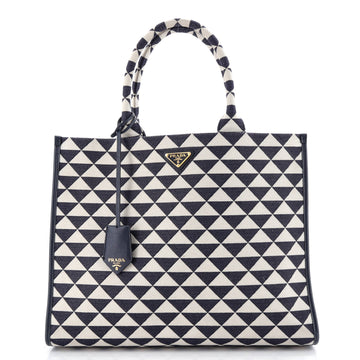 Prada Symbole Shopper Tote Jacquard Large