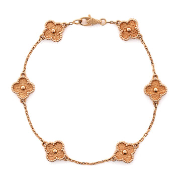 Van Cleef & Arpels Sweet Alhambra 6 Motifs Bracelet 18K Rose Gold