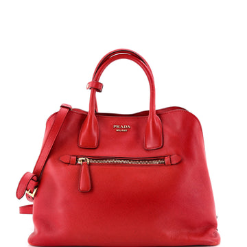 Prada Cuir Promenade Front Zip Tote Saffiano Leather Large