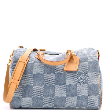 Louis Vuitton Speedy Bandouliere Bag Damier 3D Denim 40