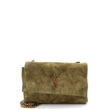 Saint Laurent Classic Monogram Reversible Shoulder Bag Suede Small