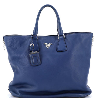 Prada Side Zip Convertible Tote Vitello Daino Medium