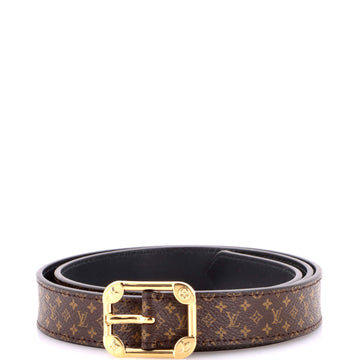 Louis Vuitton Malletier Belt Monogram Canvas Thin