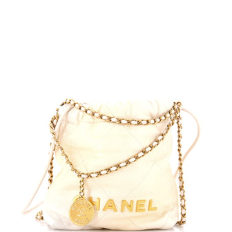 Chanel 22 Chain Hobo Quilted Shaded Calfskin Mini