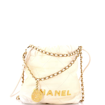 Chanel 22 Chain Hobo Quilted Shaded Calfskin Mini