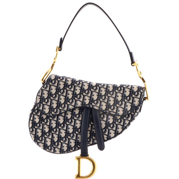 Christian Dior Saddle Handbag Oblique Canvas Medium