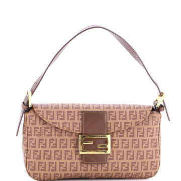Fendi Double Flap Bag Zucchino Canvas Medium