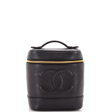 Chanel Vintage Timeless Vanity Case Caviar Tall