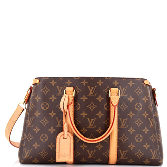 Louis Vuitton Soufflot Tote Monogram Canvas with Leather MM
