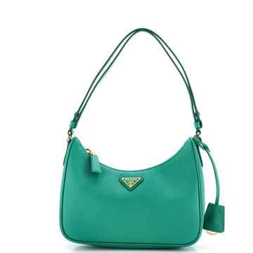 Prada Re-Edition Hobo Saffiano Leather Mini