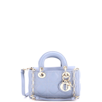 Christian Dior Lady D-Joy Bag Cannage Quilt Lambskin Micro