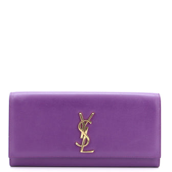 Saint Laurent Classic Monogram Clutch Leather Long