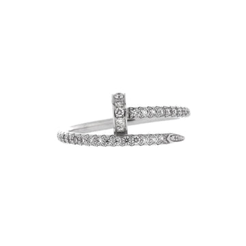 Cartier Juste un Clou Paved Ring 18K White Gold with Diamonds Small