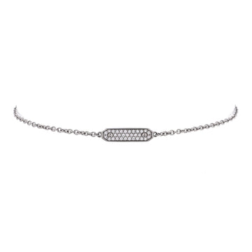 Tiffany & Co. Tag Chain Bracelet 18K White Gold and Diamonds