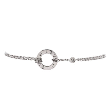 Cartier 2 Diamonds Love Bracelet 18K White Gold with Diamonds