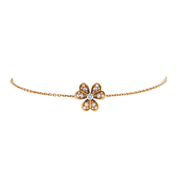 Van Cleef & Arpels Frivole Bracelet 18K Yellow Gold and Pave Diamonds Mini