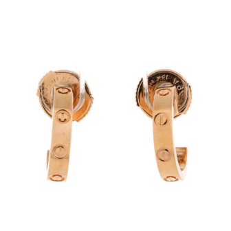 Cartier Love Hoop Earrings 18K Rose Gold Small