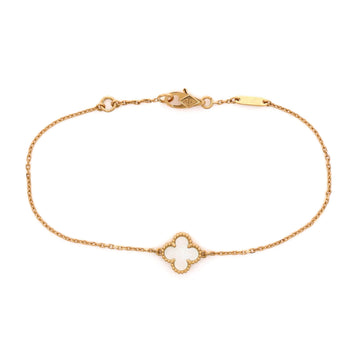 Van Cleef & Arpels Sweet Alhambra Bracelet 18K Yellow Gold and Mother of Pearl