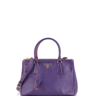 Prada Double Zip Lux Tote Saffiano Leather Small