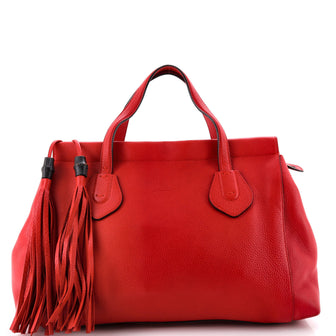 Gucci Lady Tassel Top Handle Bag Leather Medium