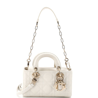 Christian Dior Lady D-Joy Bag Cannage Quilt Lambskin Micro