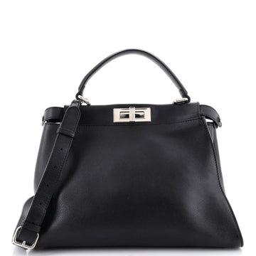 Fendi Monster Peekaboo Bag Calfskin and Python Regular