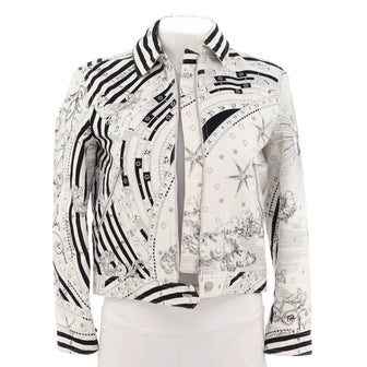 Hermes Women's Astrologie Remix Zipped Jacket Printed Cotton