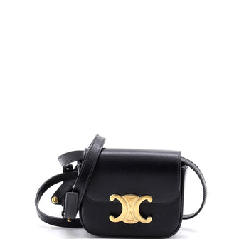 Celine Triomphe Shoulder Bag Smooth Calfskin Mini